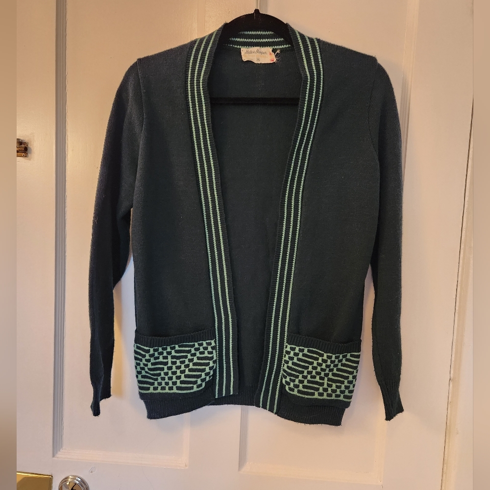 🌲 Vintage 60' Forest Green Cardigan🌲